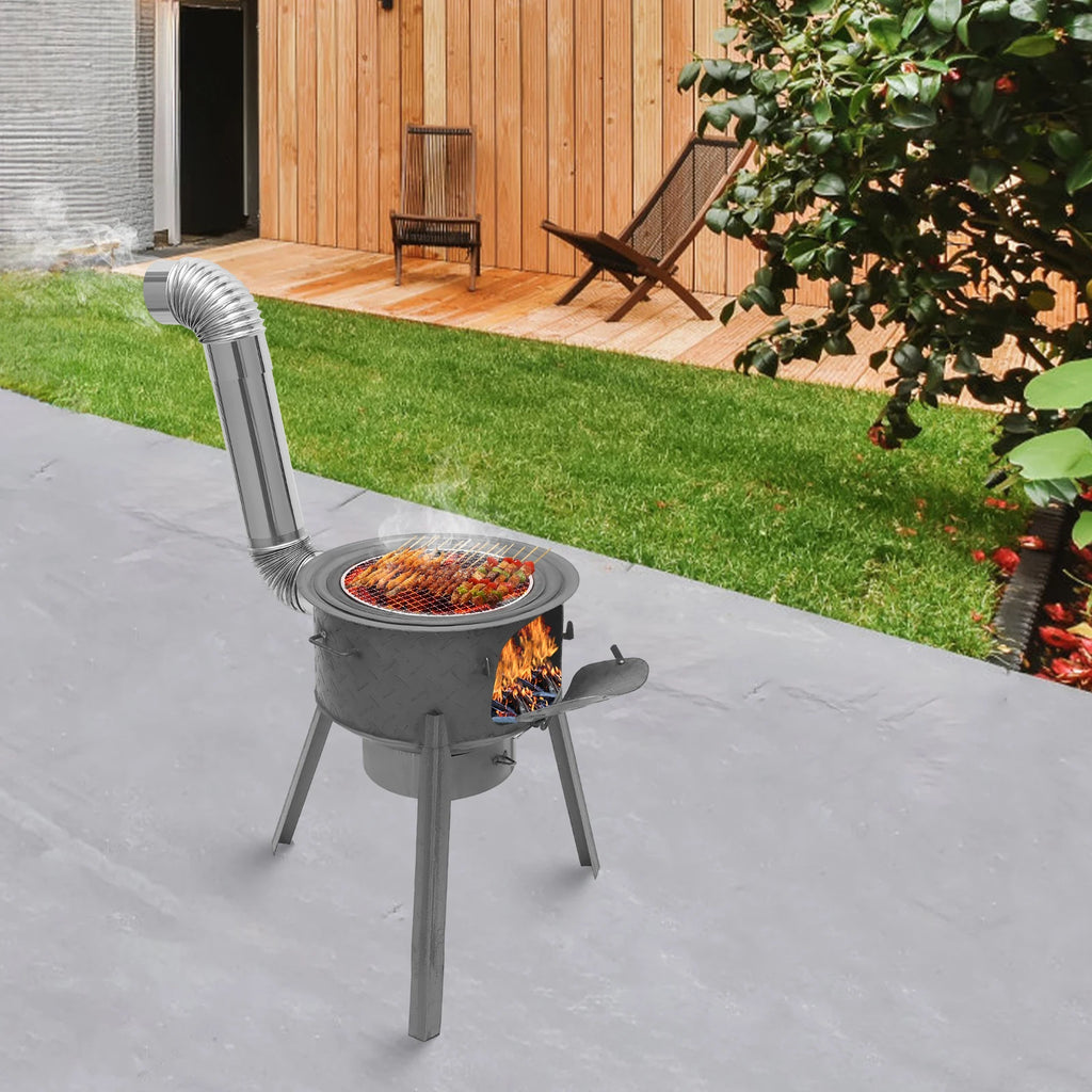 Indoor/Outdoor Multifunction Wood Burning Stove