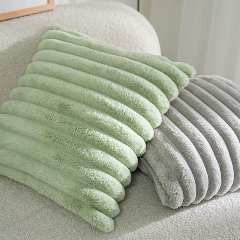 Faux Rabbit Fur Cushion Cover