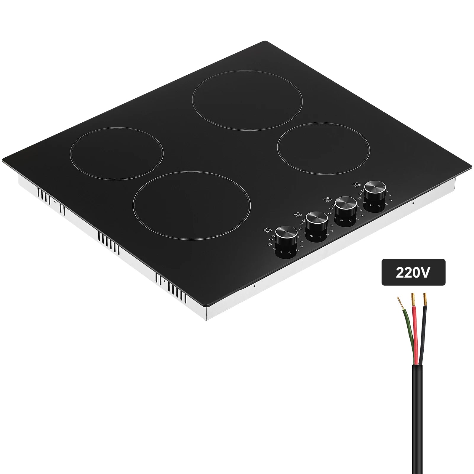 12 24 30" Electric Cooktop 2 or 4 Burners Built-in