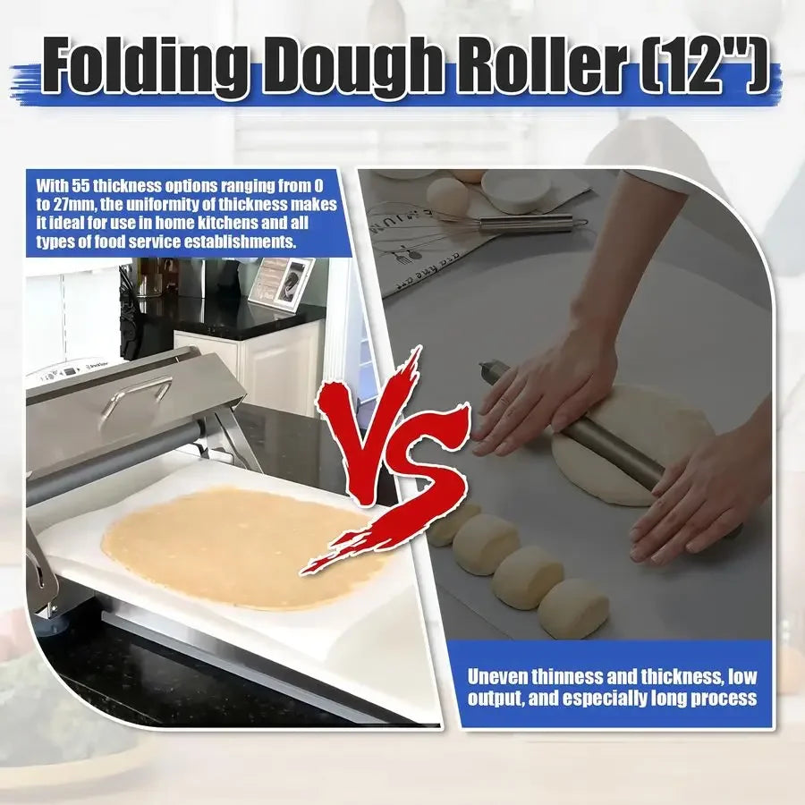 Manual Dough Sheeter, Stainless Tabletop