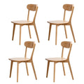 4 Solid Oak w/High Back