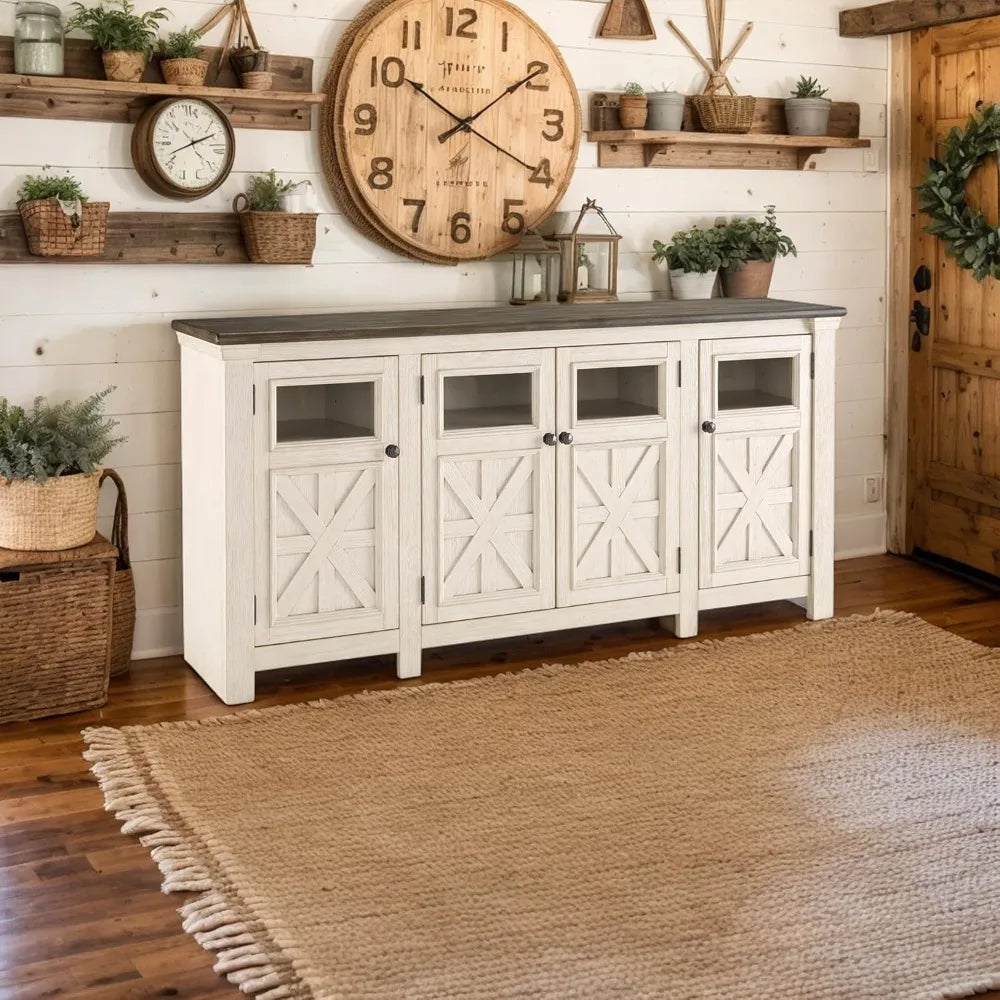 Farmhouse TV Stand, up to 72" TV