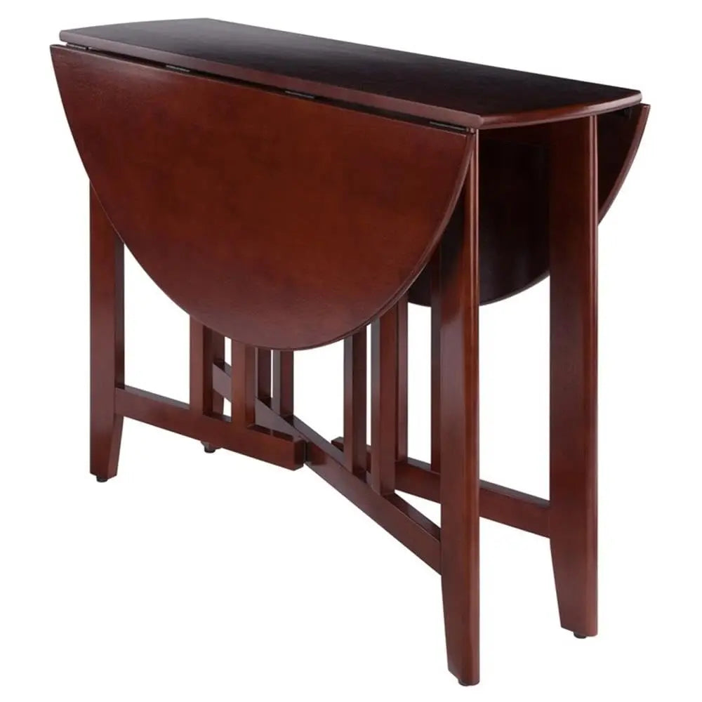 Round Double Drop Leaf Solid Wood 41.97"