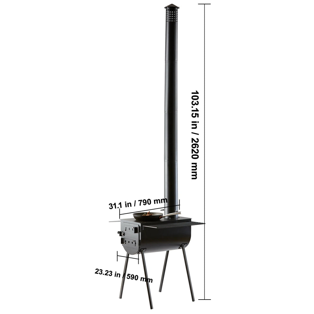 Wood Stove Steel Camping/Tent/Portable/Chimney
