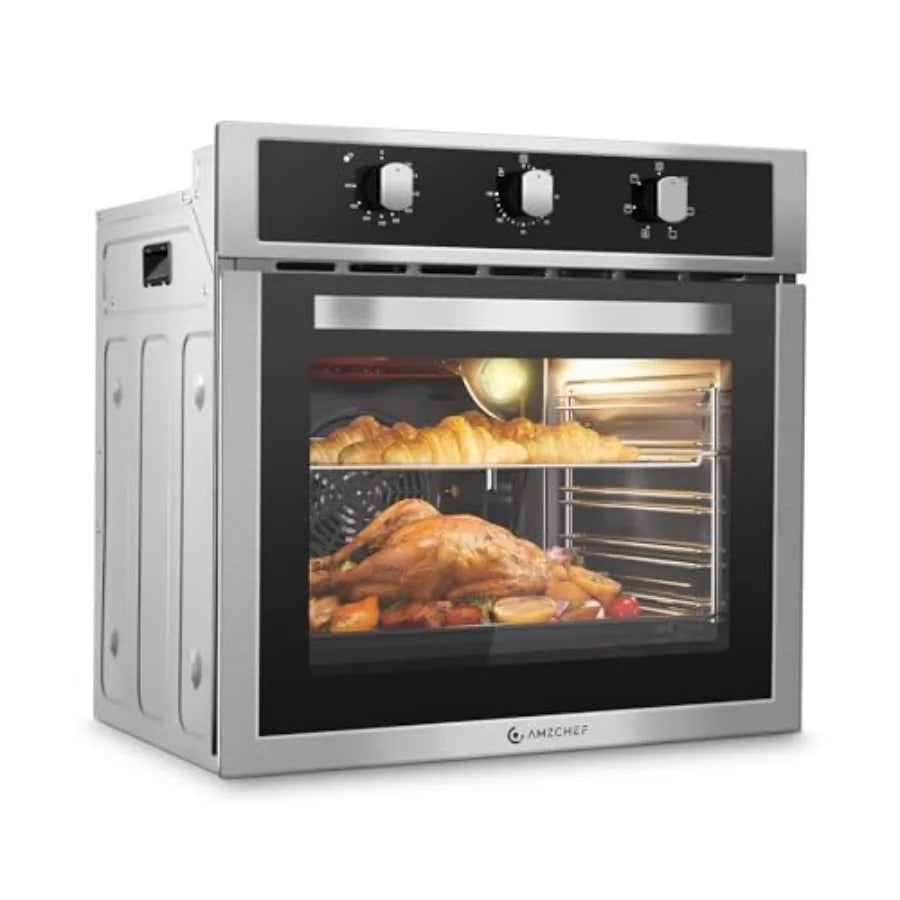 24" Electric Wall Oven 2200W 6 Cooking Modes Convection