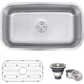 32 Inch Undermount Single Bowl16 Gauge Brushed
