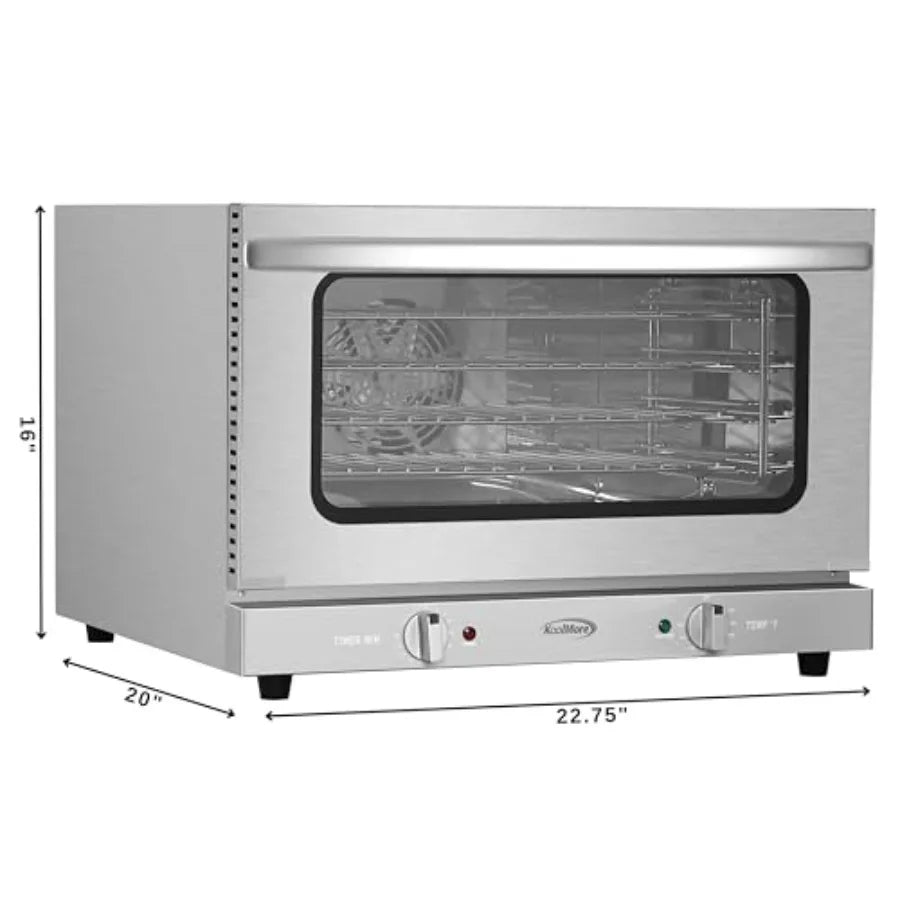 23 in. Commercial Countertop Convection Half-Size Pans