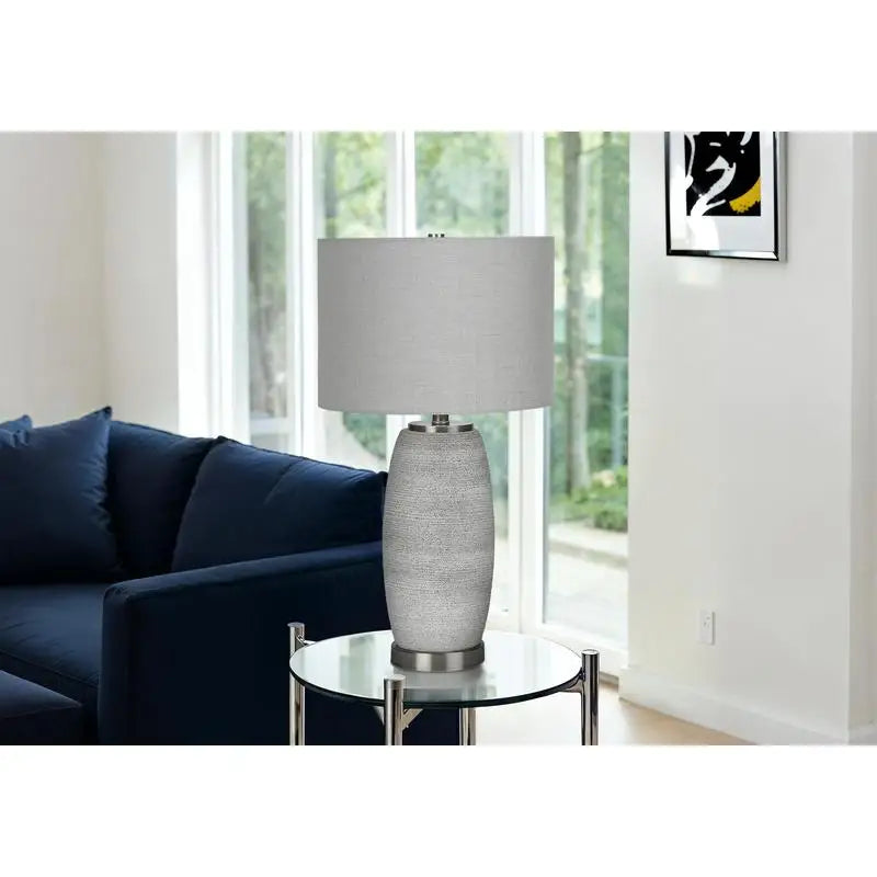 Modern 25" Lamp Grey Ceramic