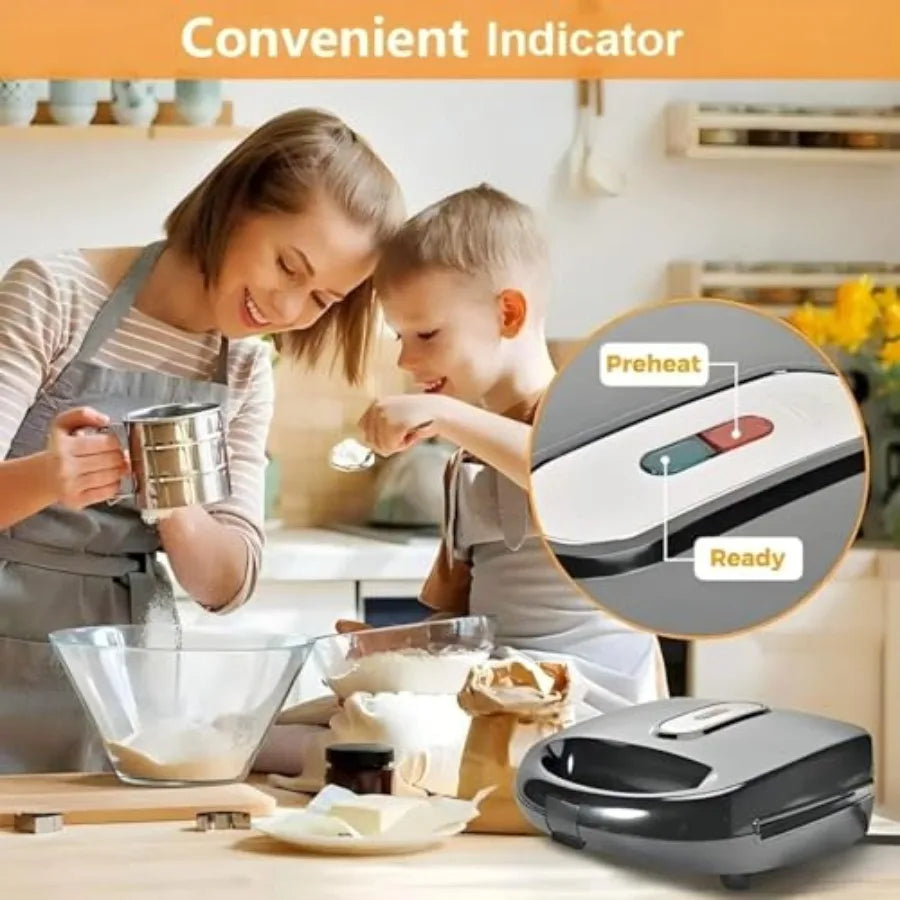 6 in 1 Waffle/Sandwich Maker Removable Plates