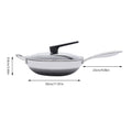 12" Stainless Fry Pan Nonstick Cooking Wok