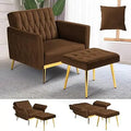 Upholstered Reclining Chair Adjustable Armrests