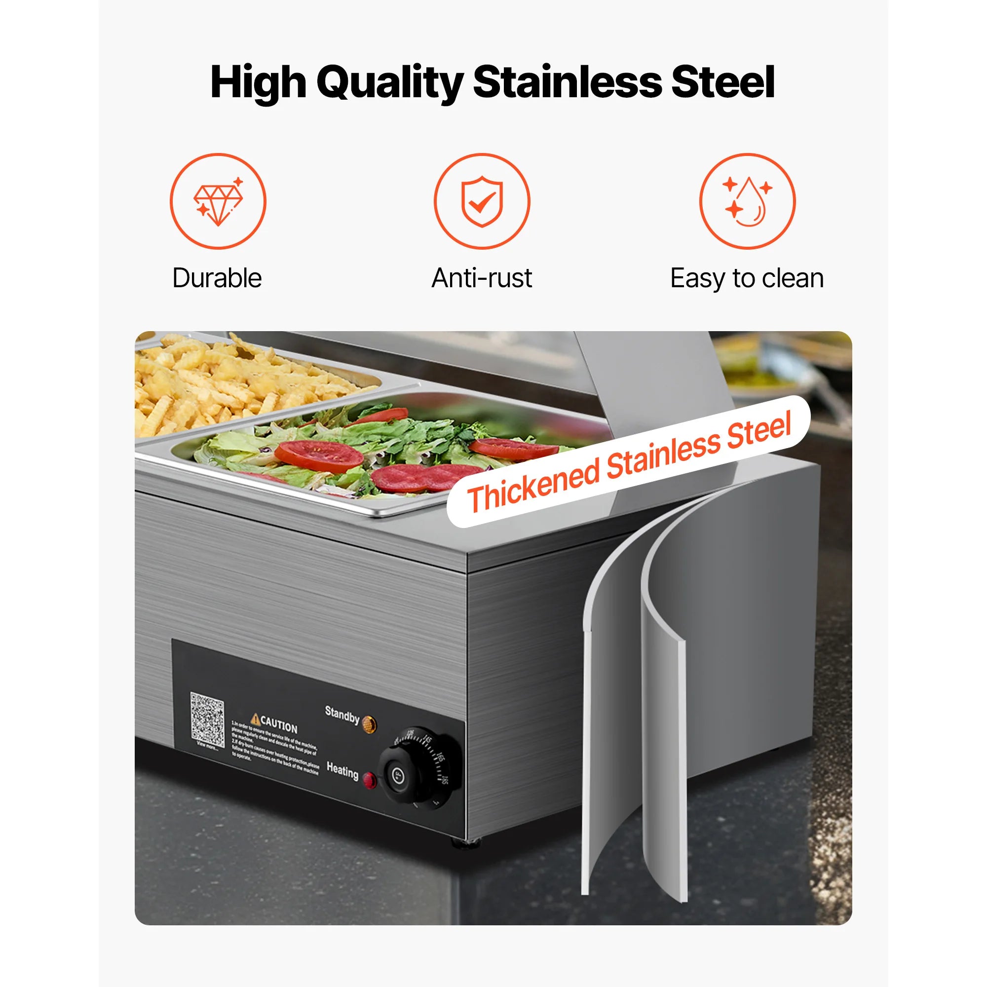 Commercial Food Warmer Electric Stainless