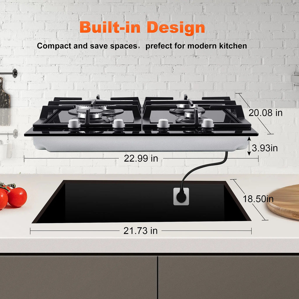 24" Convertible Gas Built-in |4 Burner NG/LPG