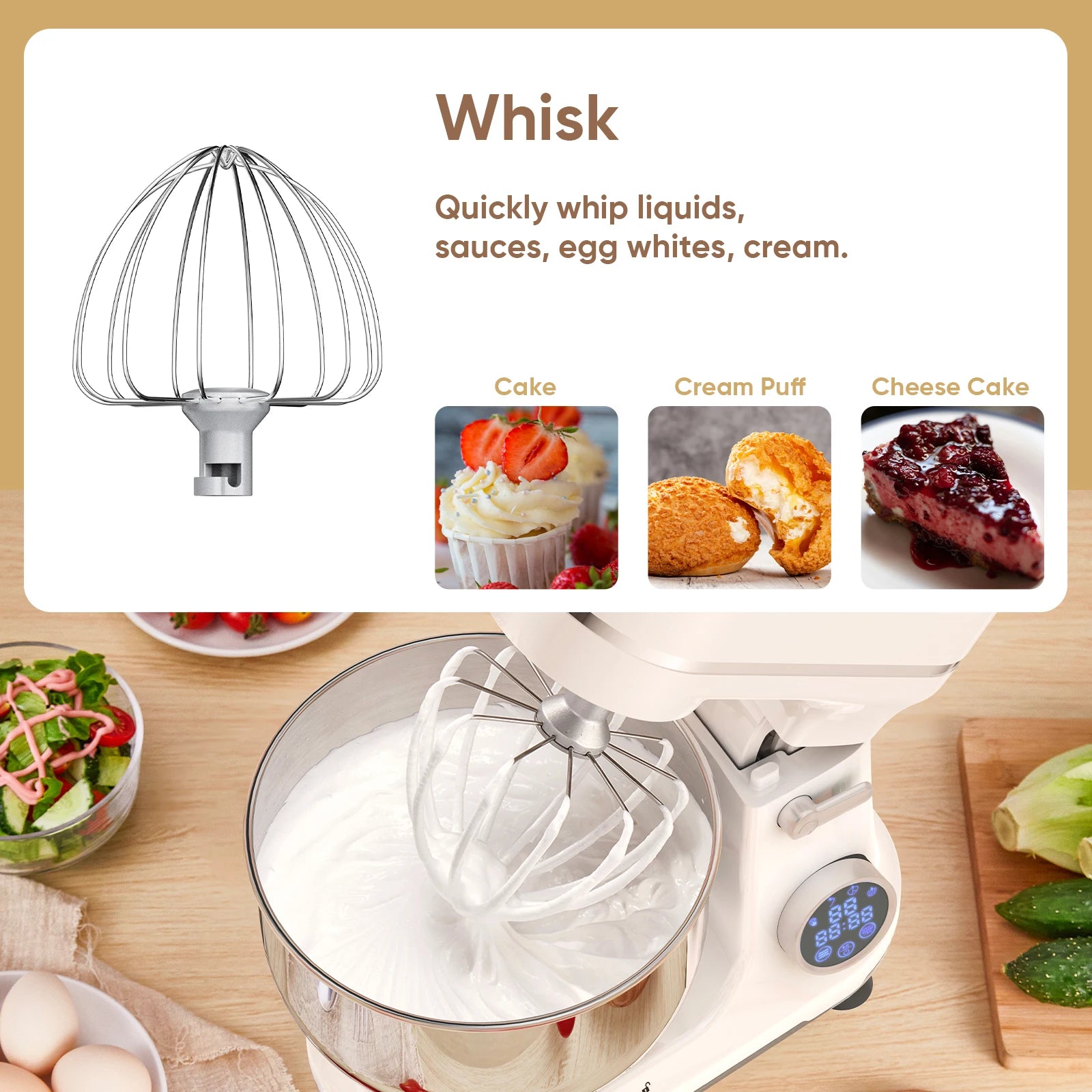 Food Stand Mixer, 1200W 11-Speeds DC Motor
