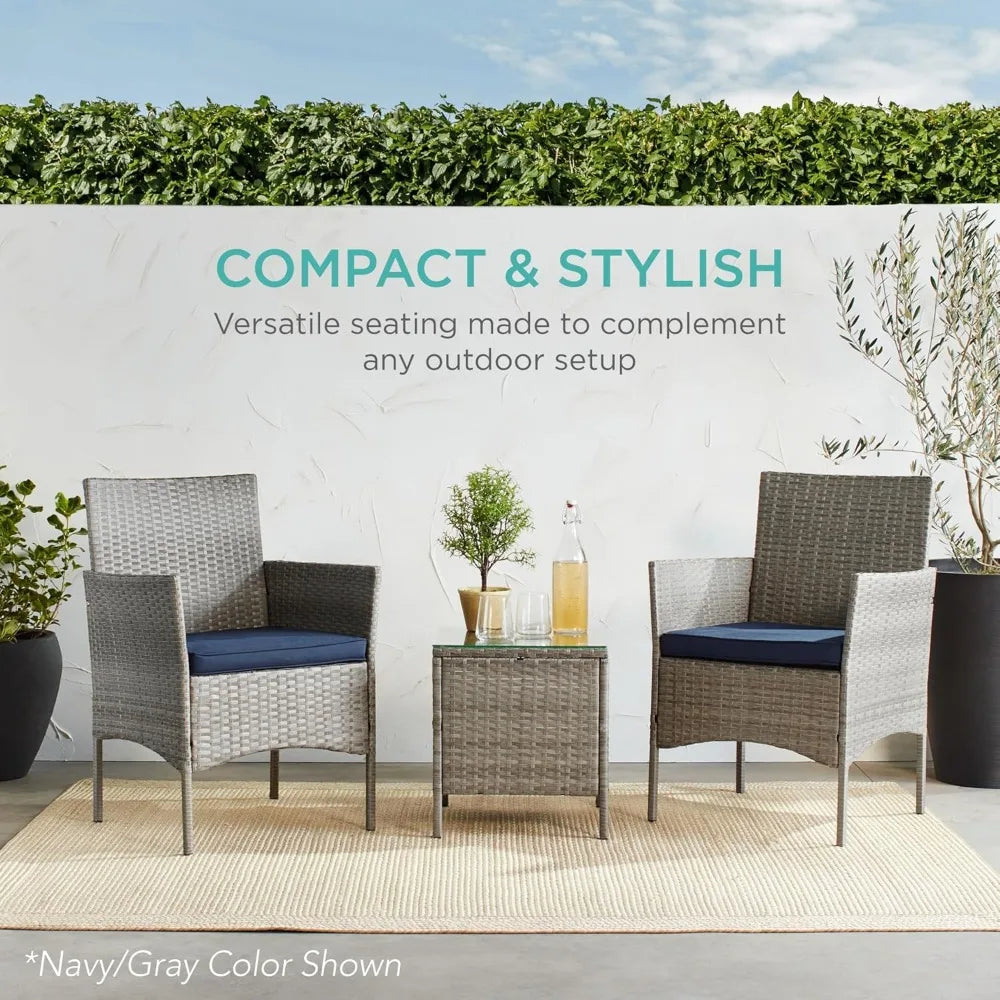 3-Piece Wicker Bistro Set