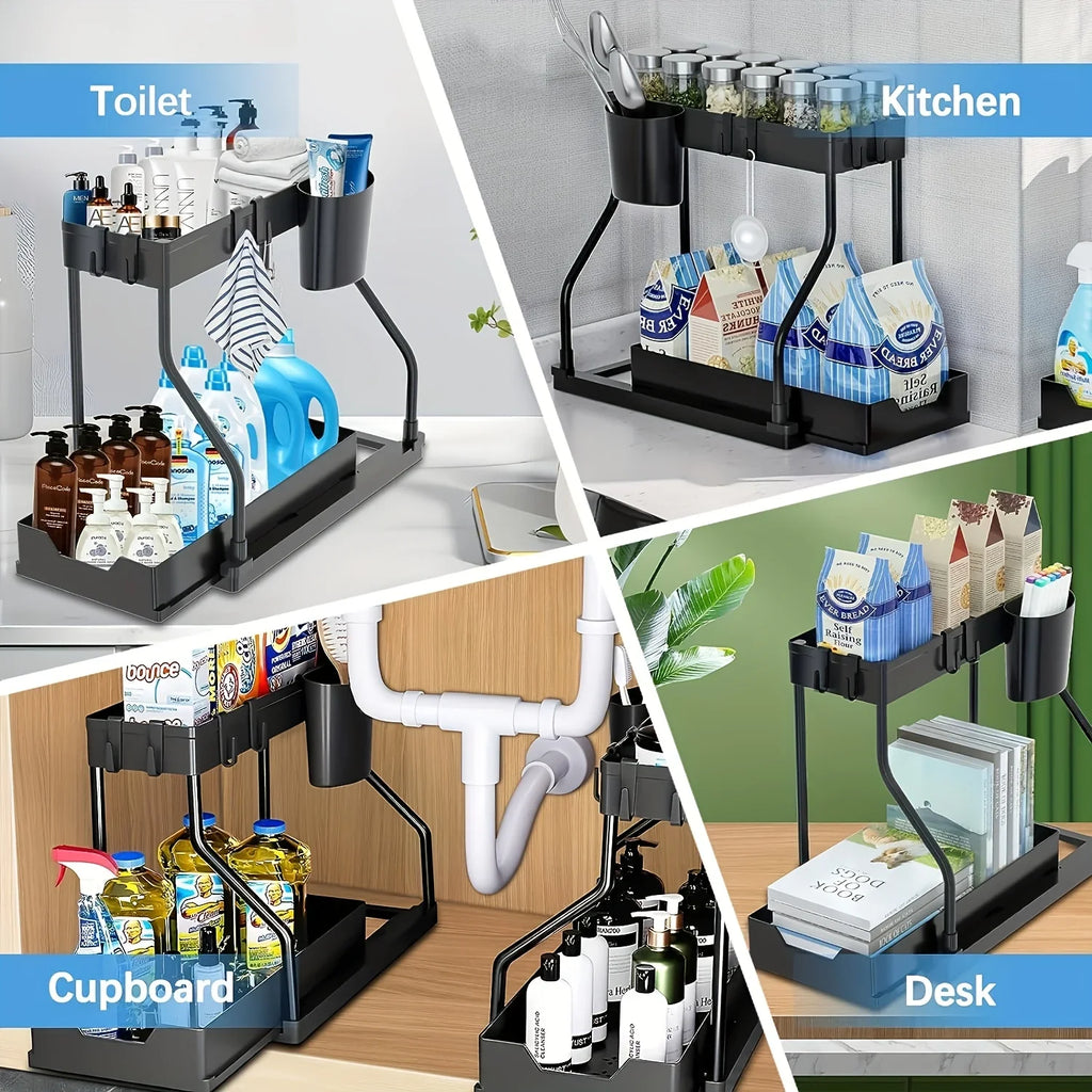 Under Sink Organizer/Pull Out Storage/Large Capacity