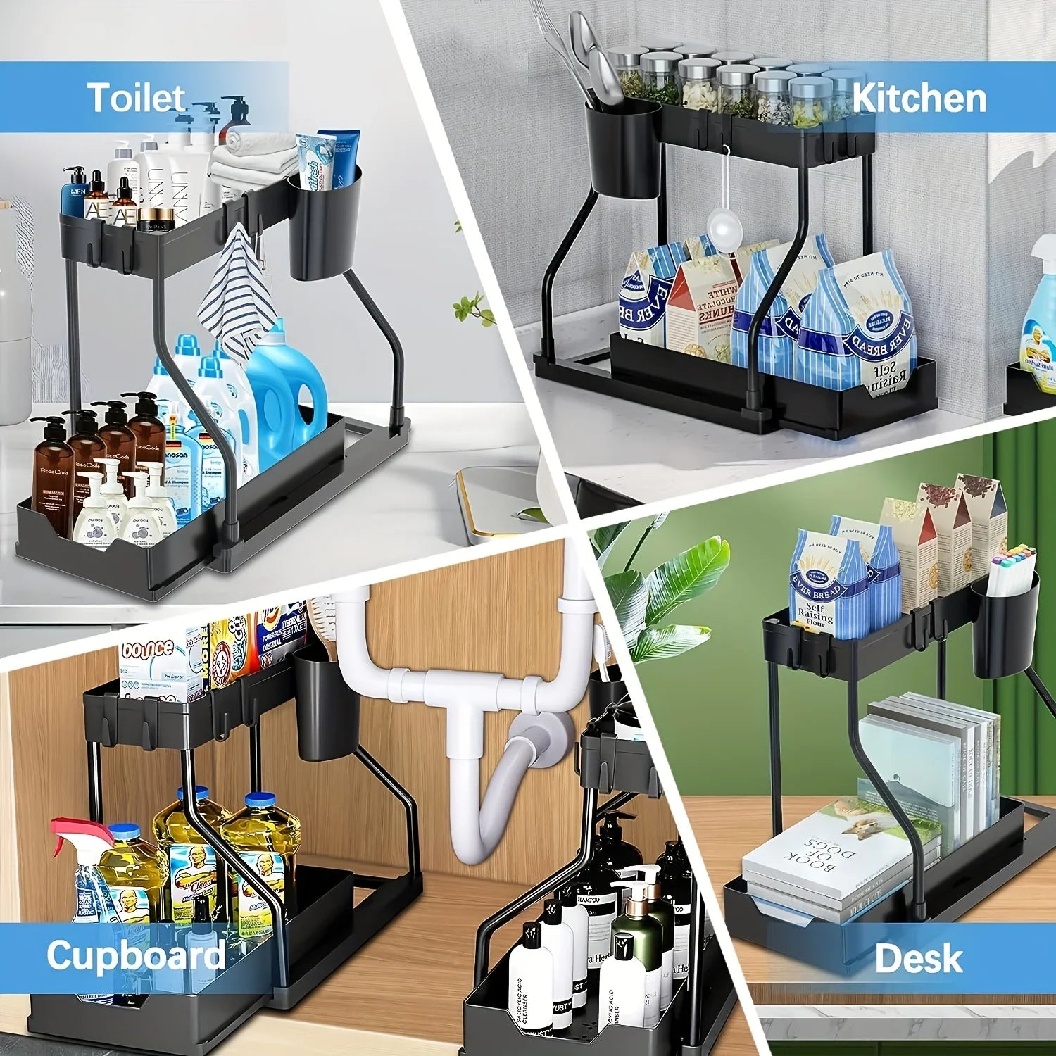 Under Sink Organizer/Pull Out Storage/Large Capacity