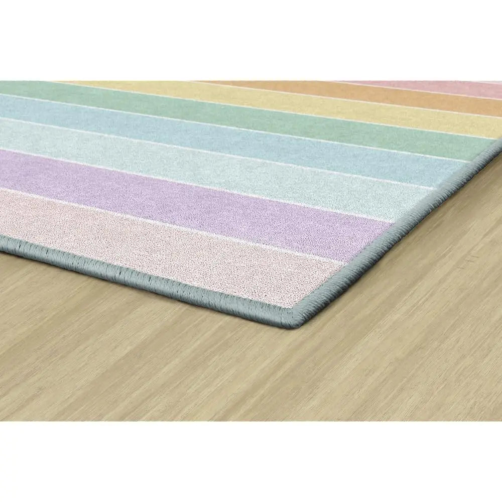 5x7'6" Pastel Rainbow Stripe