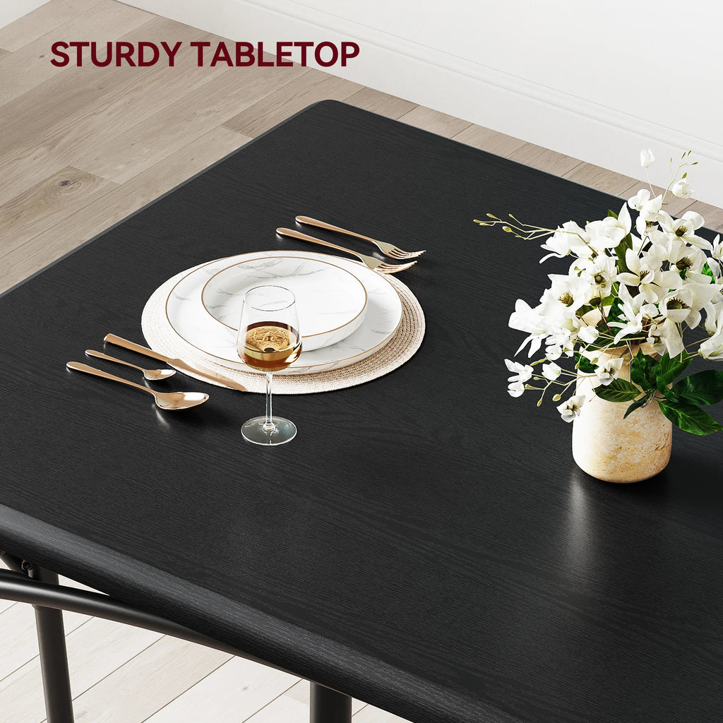 5-Piece Modern Table/Chairs 4 Upholstered