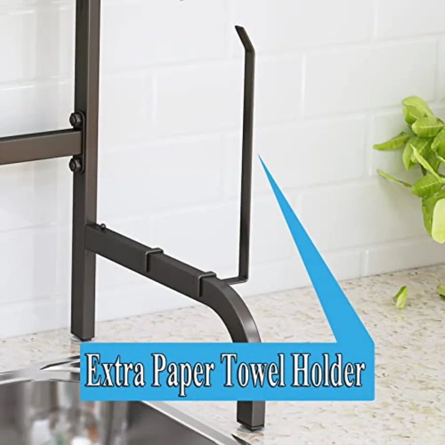Over The Sink Dish Rack, Adjustable 25.5 to 33.5"