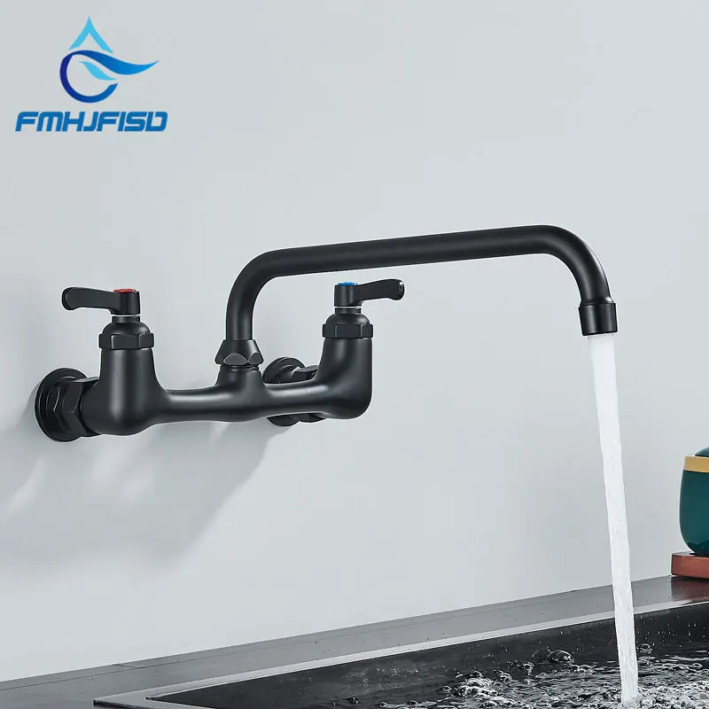 Matte Black Long Spout Wall Mounted