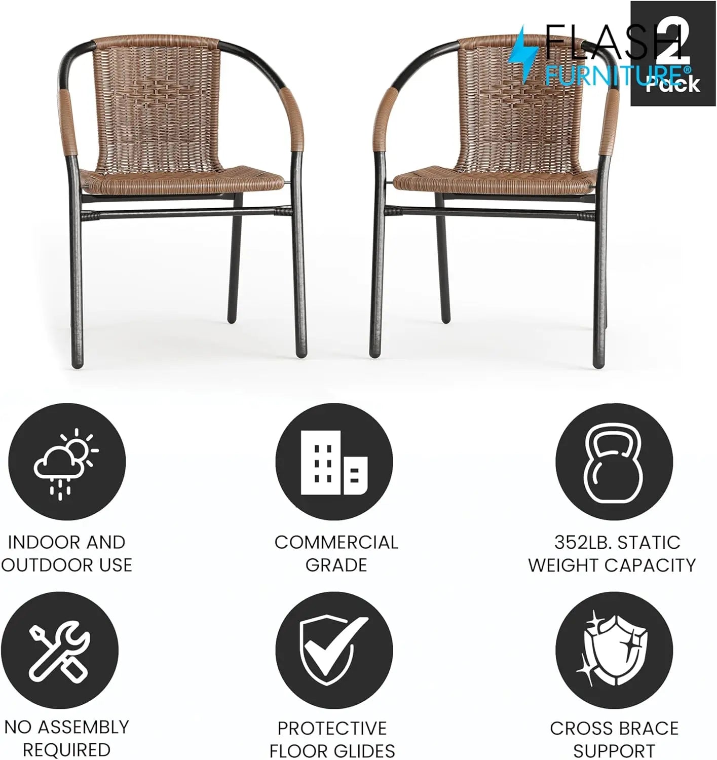Rattan Stackable Dining Chairs
