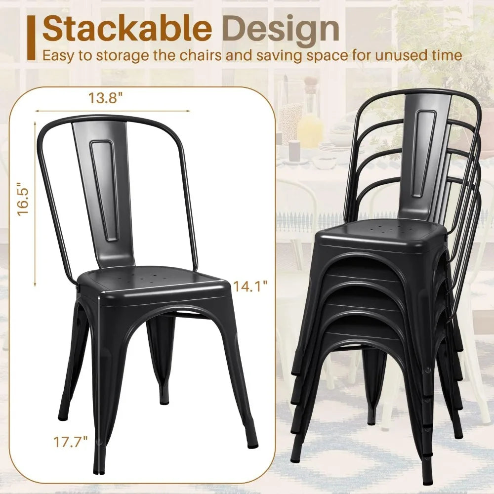 4 Metal Indoor-Outdoor Stackable Classic