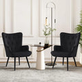 2 Black Velvet w/ High Wingback