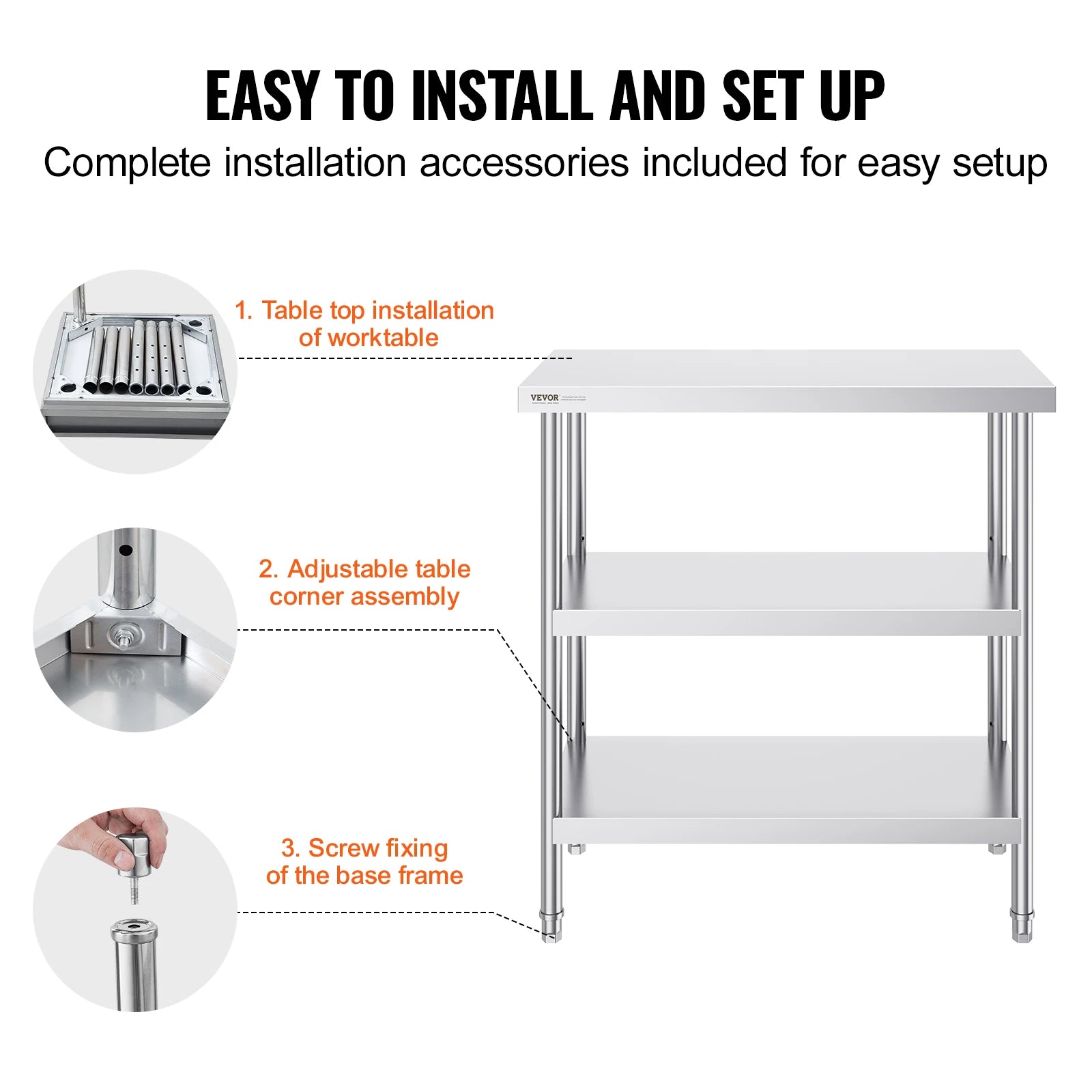 Stainless Food Prep Table Commercial