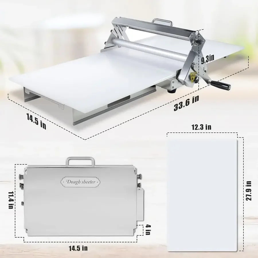 Manual Dough Sheeter, Stainless Tabletop