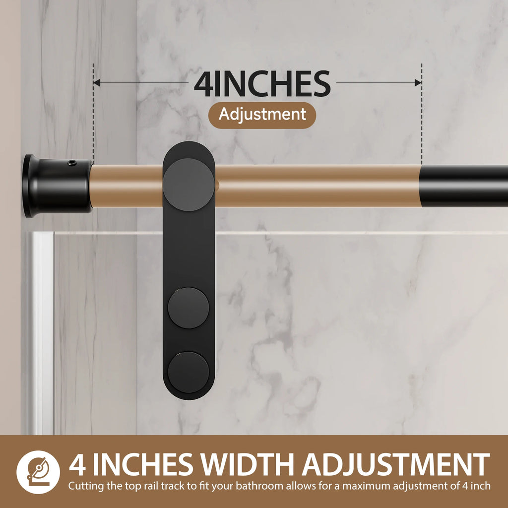 44"-48" W x 76" H Frameless Sliding