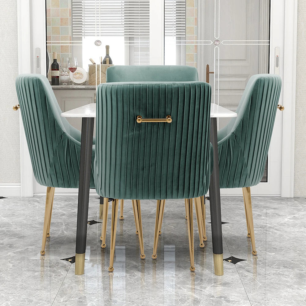 4 Modern Glam Boucle Pleated Velvet