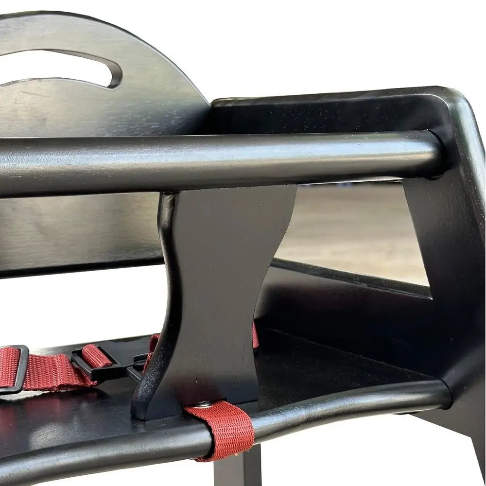 Restaurant-Style Wooden High Chair