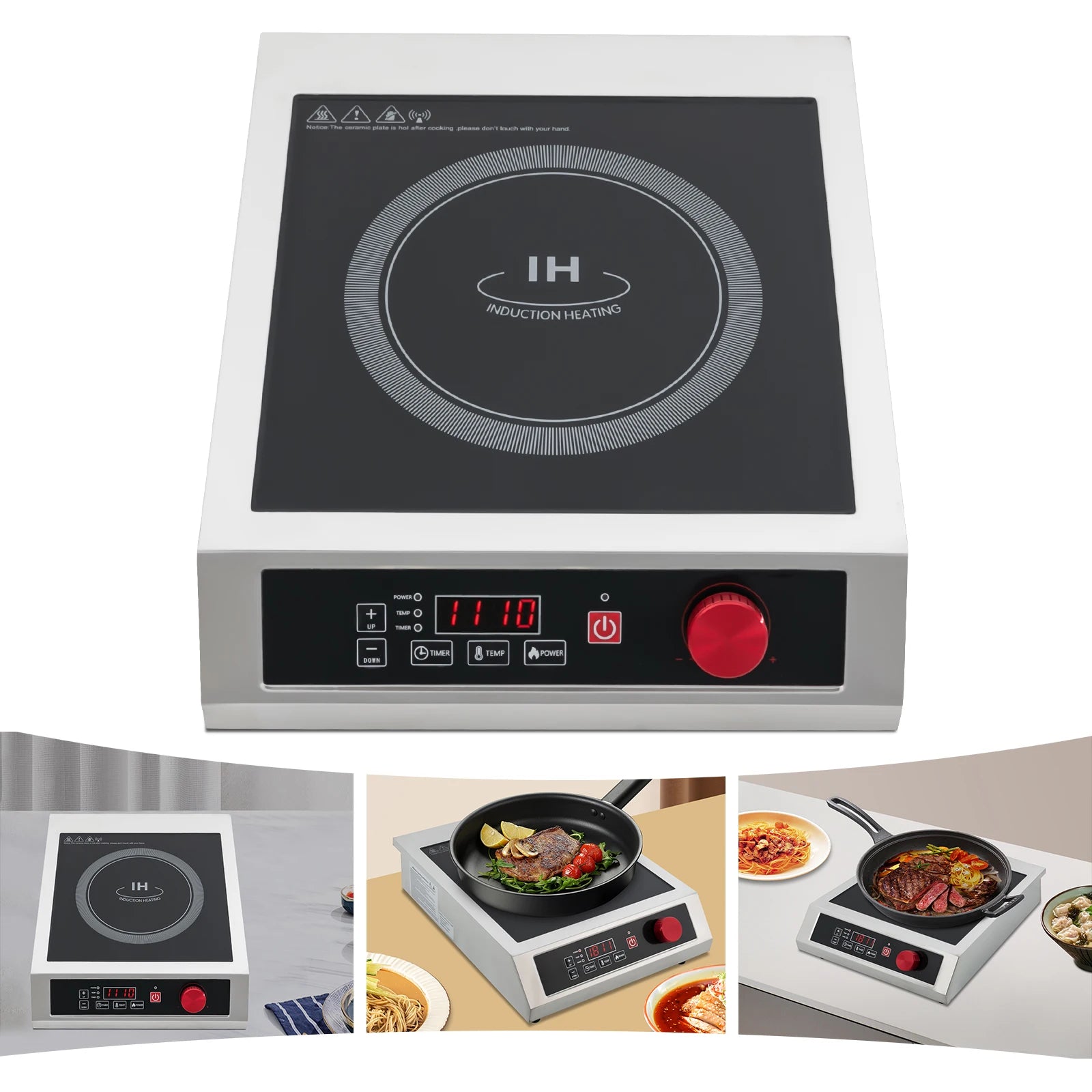 3500W Stainless Tabletop Induction Cooktop,110V