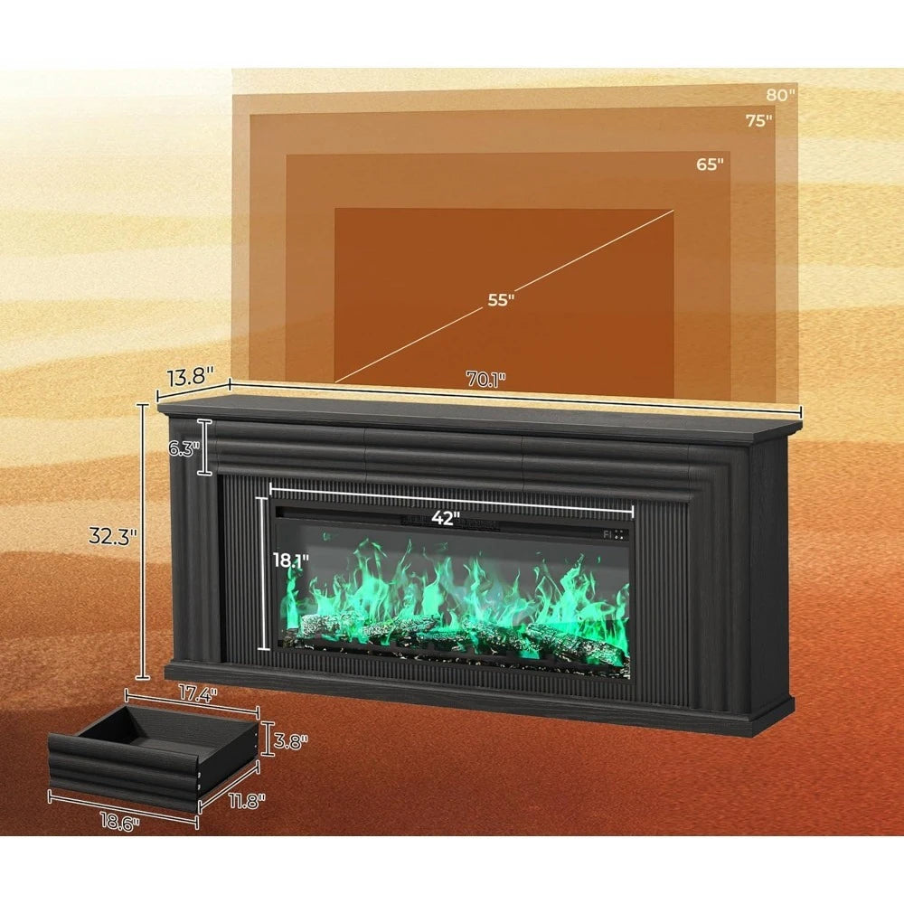 70'' Fireplace TV Stand