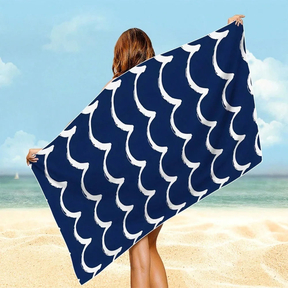 1pc 3 Sizes Waves Pattern Thick-30x60inch/35x70inch