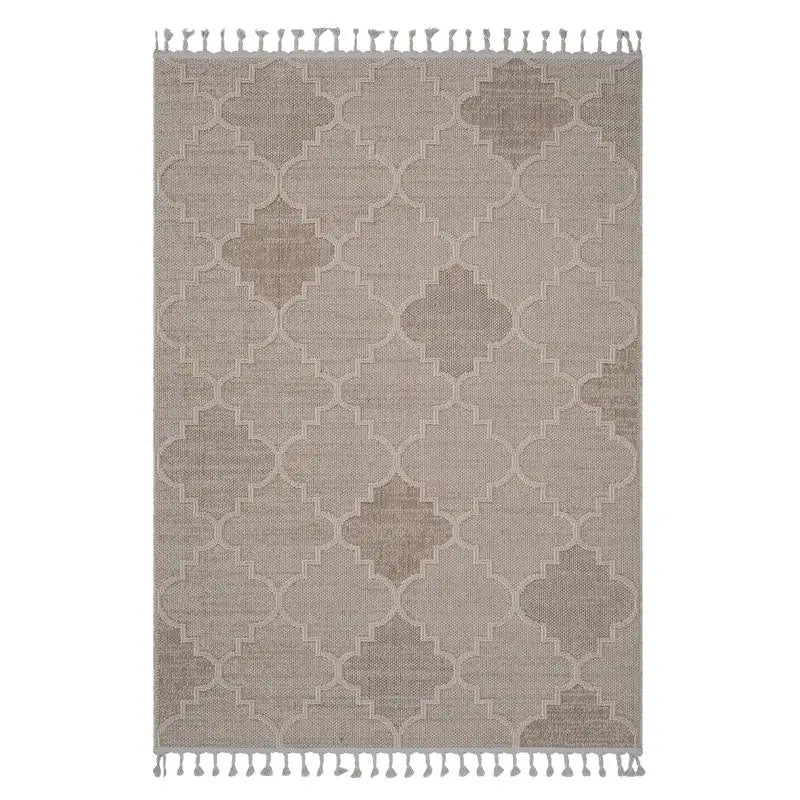 8X10 Cream Trellis Indoor/Outdoor