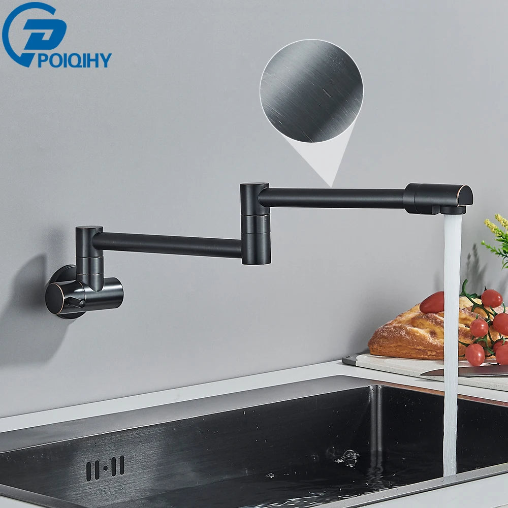 Chrome Black Wall Mounted 360 Rotating