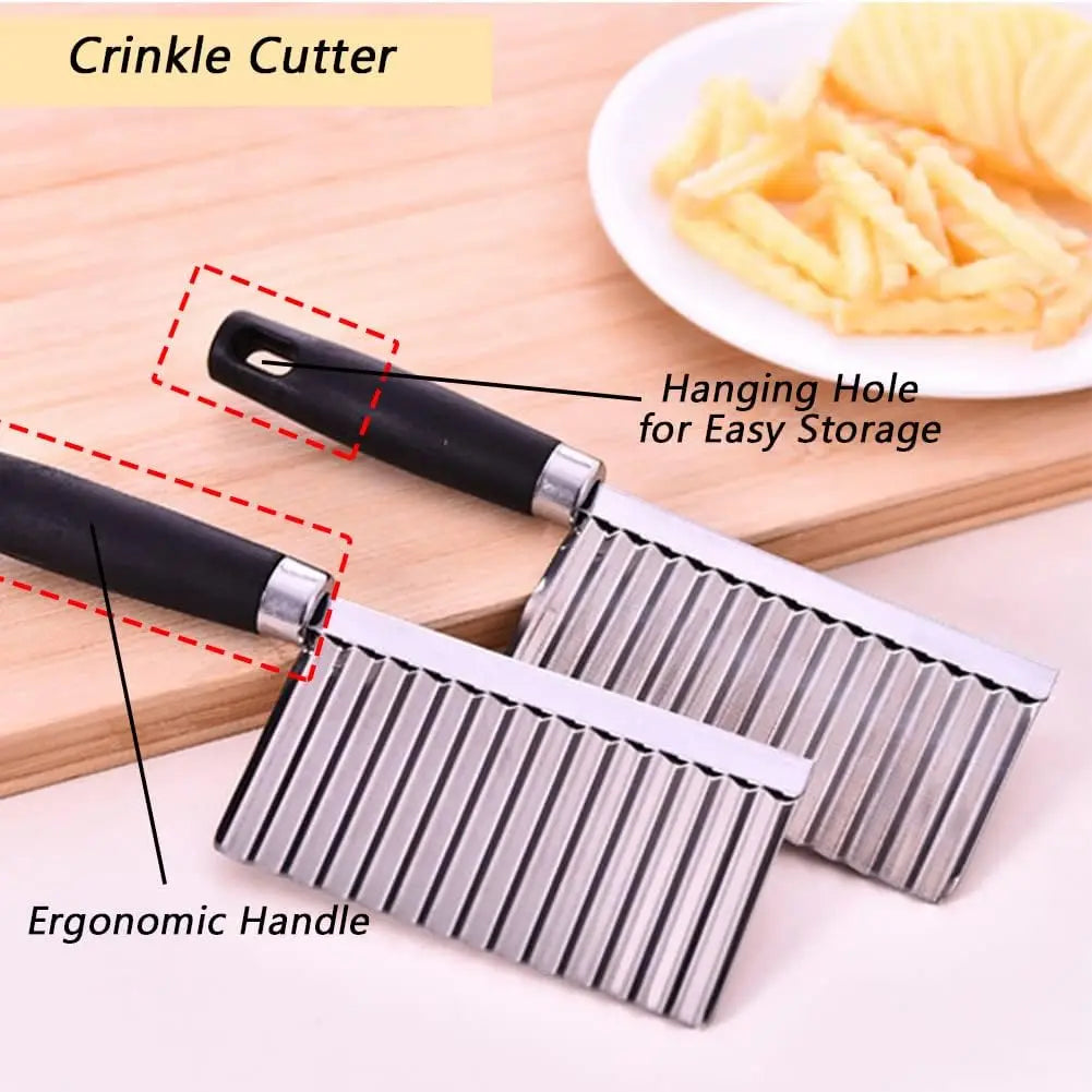 Crinkle Cutter Knife Stainless Vegetable