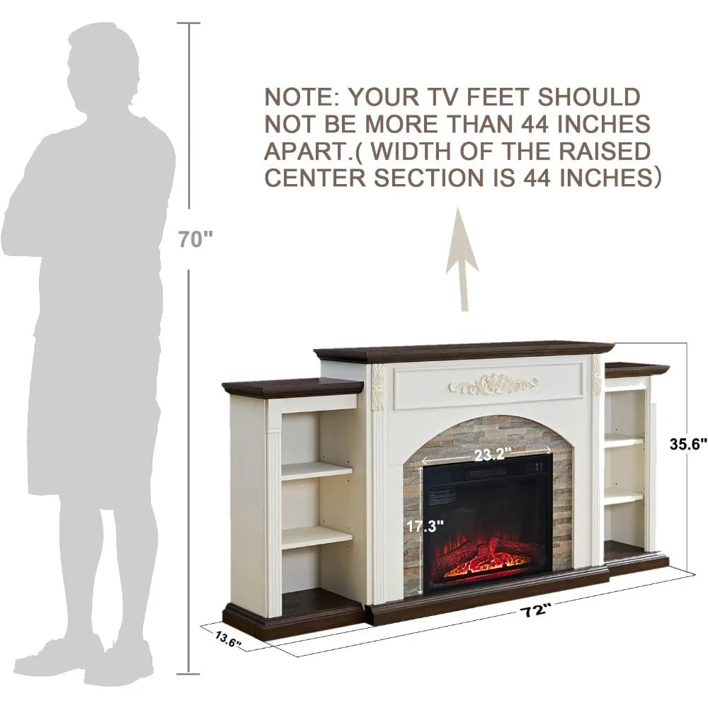 Electric Fireplace with Mantel