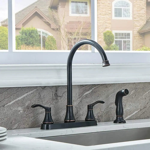 2 Handle Kitchen Faucet wi/Sprayer