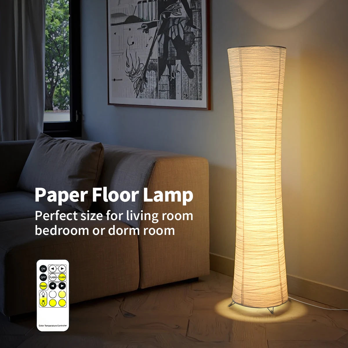 LED Paper & Chrome lamp