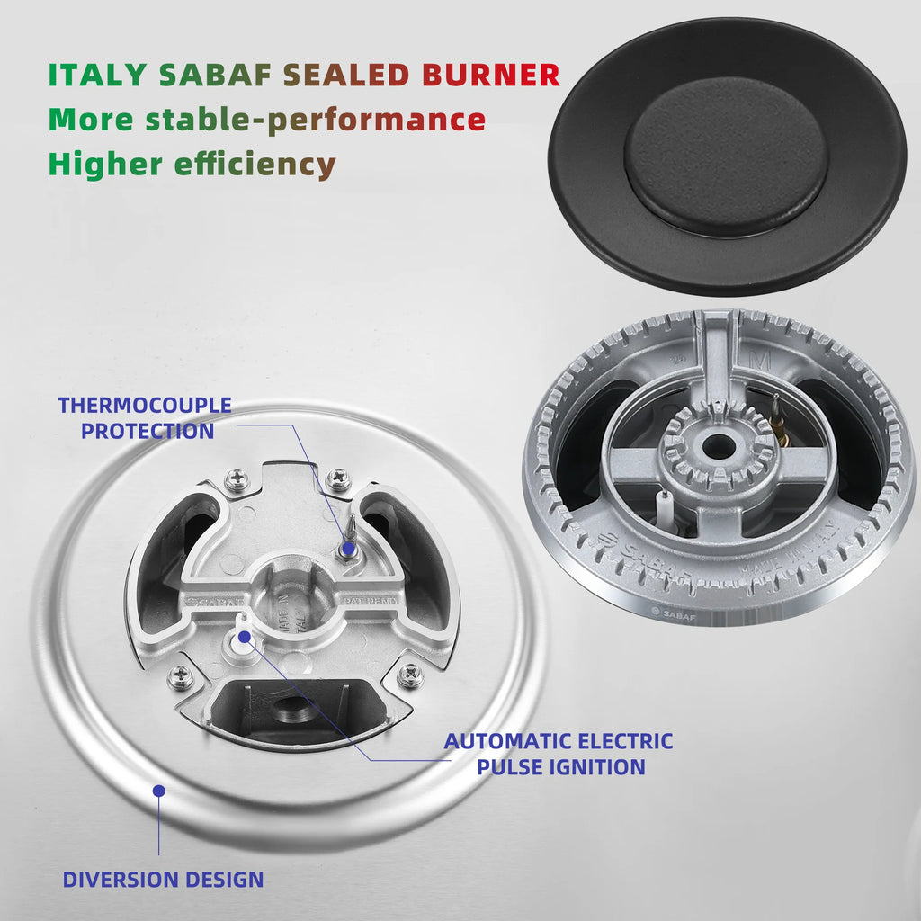 30" Built-in Stainless Gas Cooktop 5 Burners