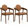 2 Wooden Dining w/Padded Seat & Back