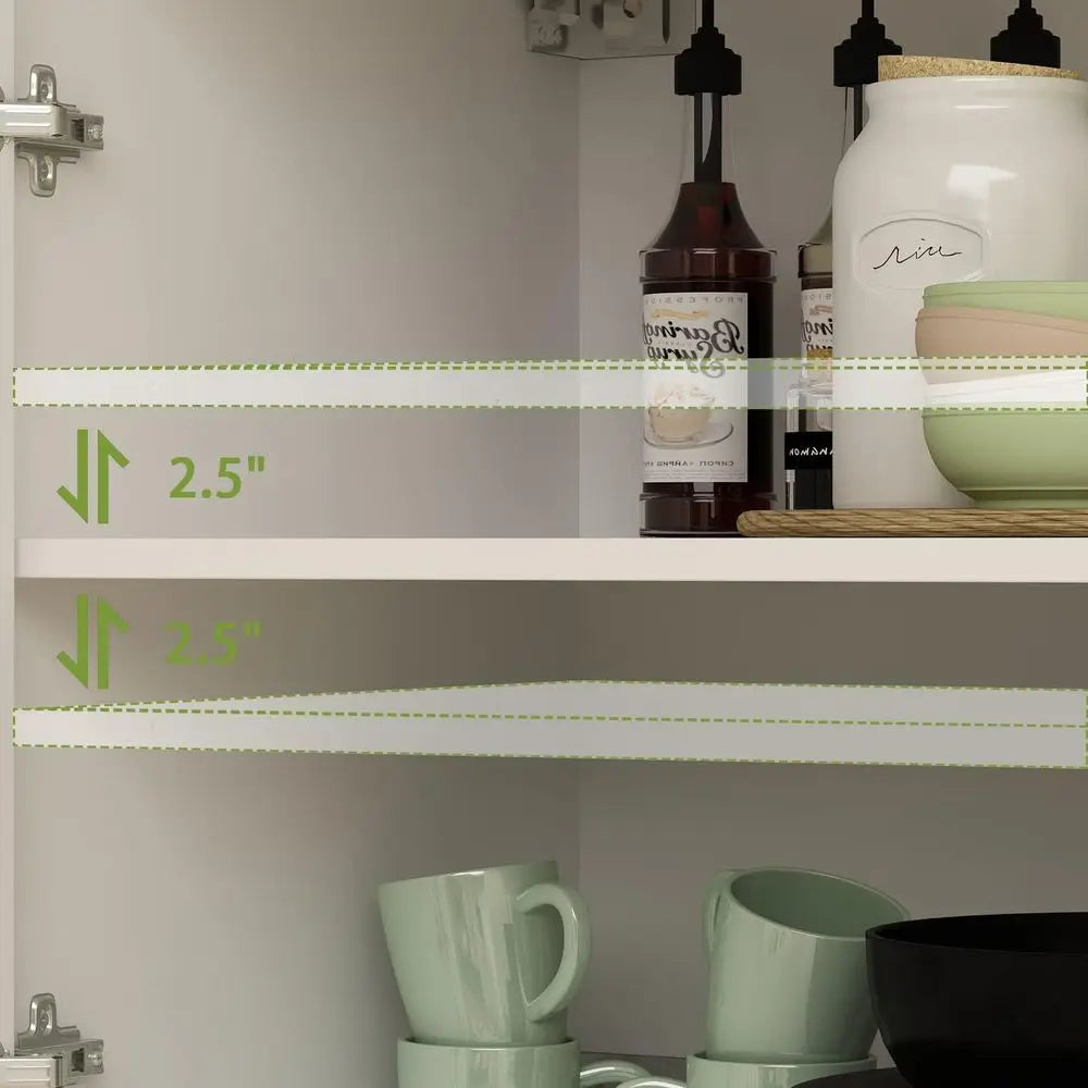 63" Wide Wall-Mounted Kitchen Pantry Cabinet