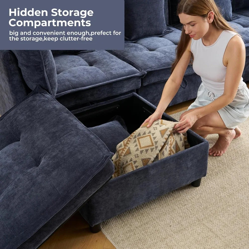 133'' Modular Sectional U-Shaped