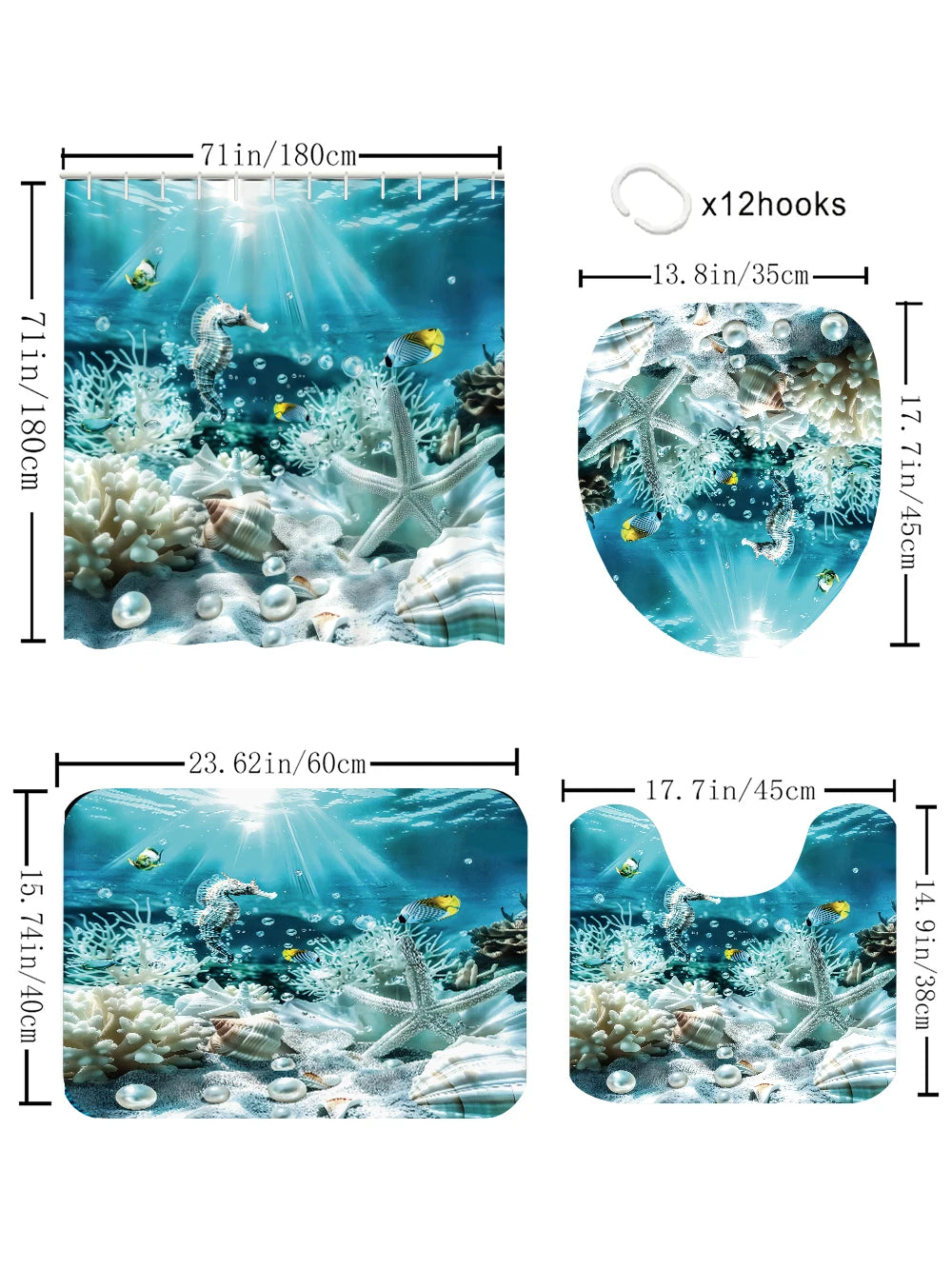 Ocean Bathroom Four-piece Set