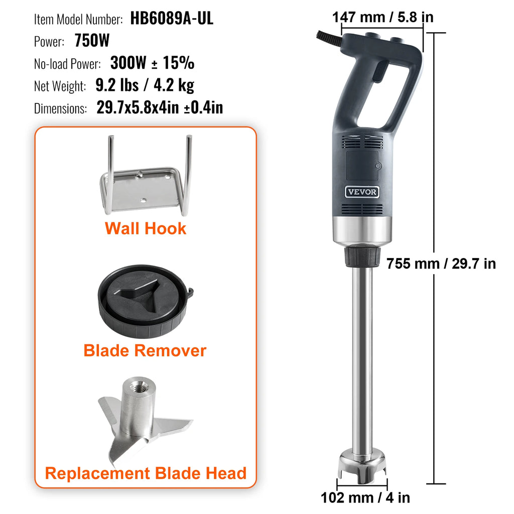 16" Commercial Immersion Blender Heavy Duty