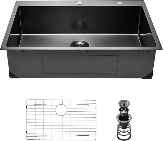 33" Stainless Top Mount Single Bowl Farmhouse