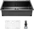 33" Stainless Top Mount Single Bowl Farmhouse